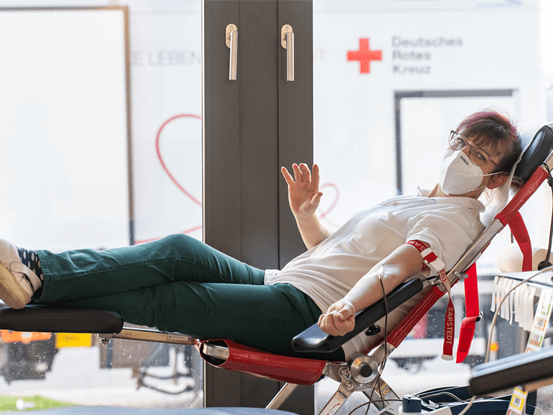 Blutspendeaktion mit dem Deutschen Roten Kreuz (DRK)