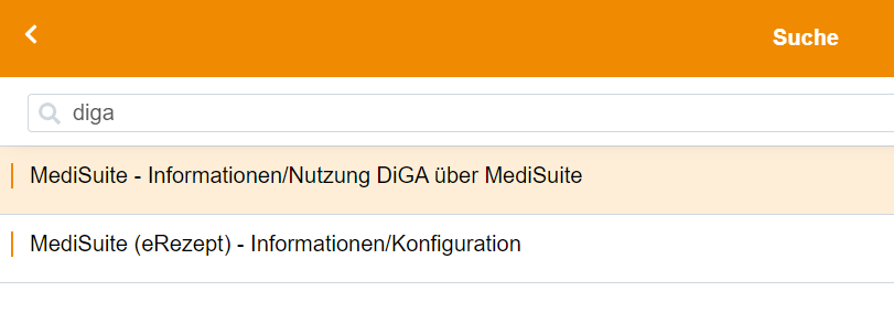 HAWIDA – MediSuite - Informationen/Nutzung DiGA über MediSuite