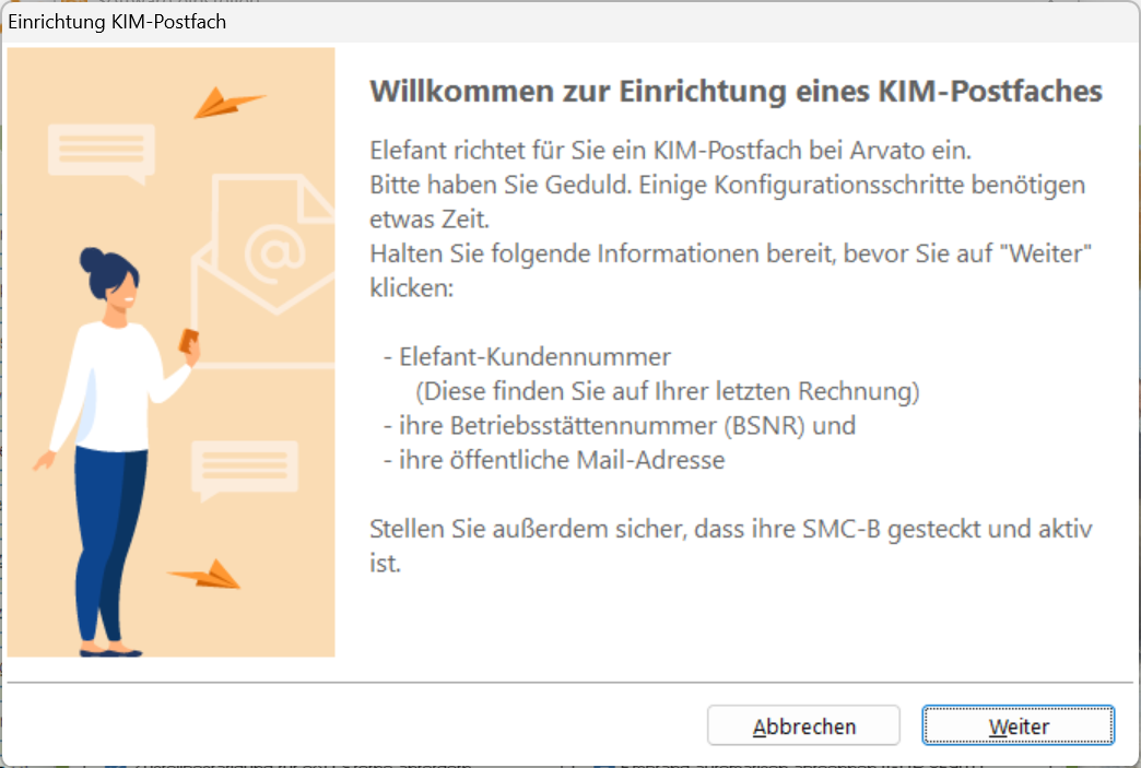 KIM-Postfach einrichten