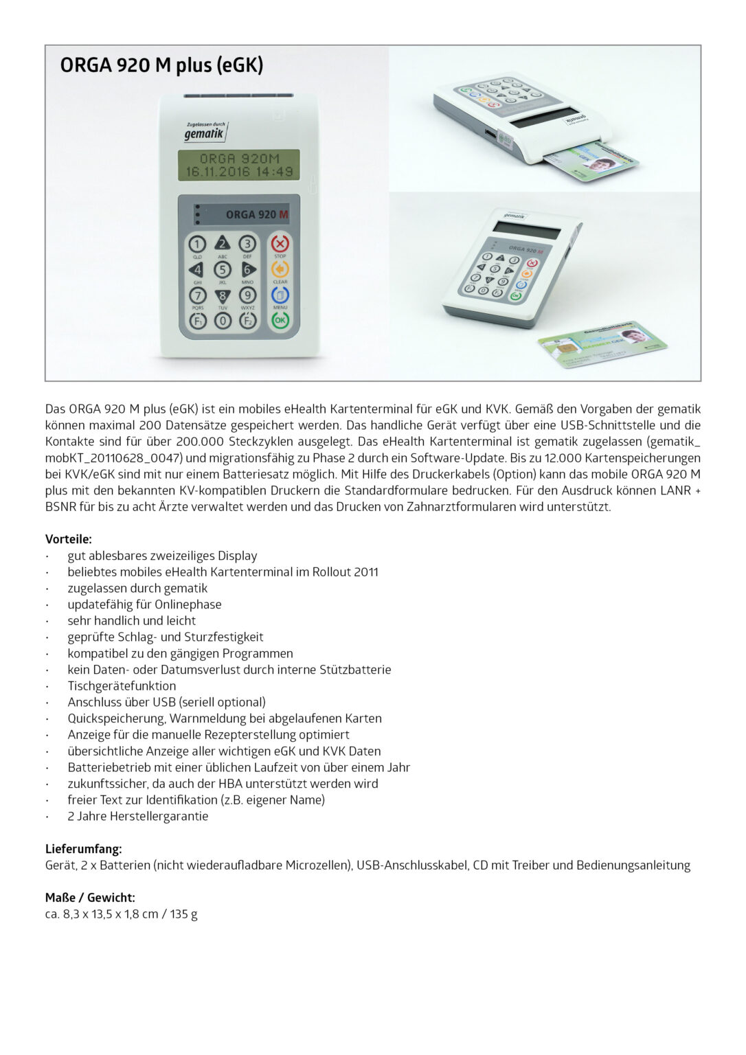 Datenblatt_-_ORGA_920_M_plus__eGK_ | HASOMED GmbH